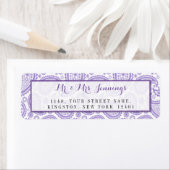 Het moderne Paisley Wedding Collectie - Paars Etiket (Insitu)