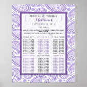 Het moderne Paisley Wedding Collectie - Paars Poster (Voorkant)