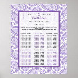 Het moderne Paisley Wedding Collectie - Paars Poster