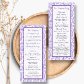Het moderne Paisley Wedding Collectie - Paars Programmakaart