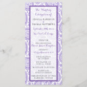 Het moderne Paisley Wedding Collectie - Paars Programmakaart (Voorkant)