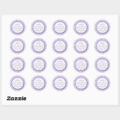 Het moderne Paisley Wedding Collectie - Paars Ronde Sticker (Vel)