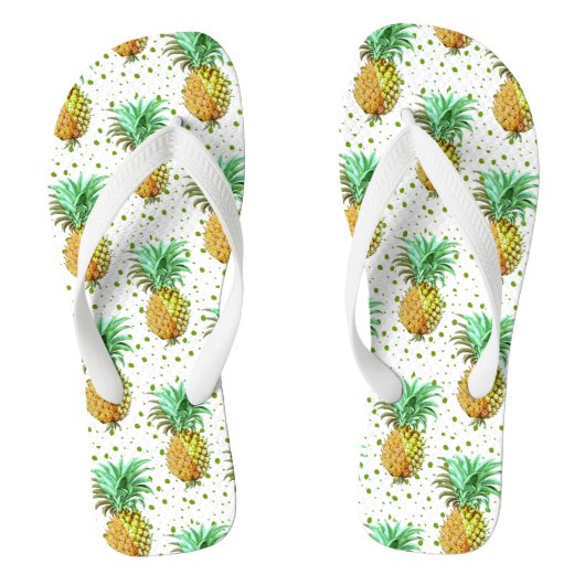 Het moderne Patroon van de Ananas Teenslippers (Voetbed)