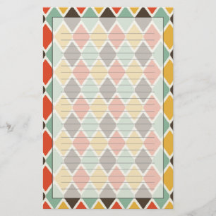 Het moderne patroon van de ikat stammenmode briefpapier