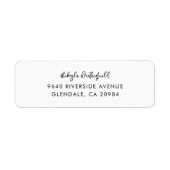 Het moderne Persoonlijke Adres van de Terugkeer va Etiket (Voorkant)