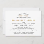 Het moderne Pet van het Afstudeerder van het Manus Aankondiging (Achterkant)