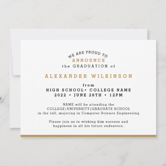 Het moderne Pet van het Afstudeerder van het Manus Aankondiging (Achterkant)