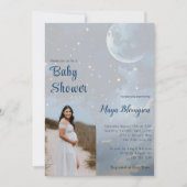 Het moderne Photo Arch Celestial Baby shower Kaart (Voorkant)