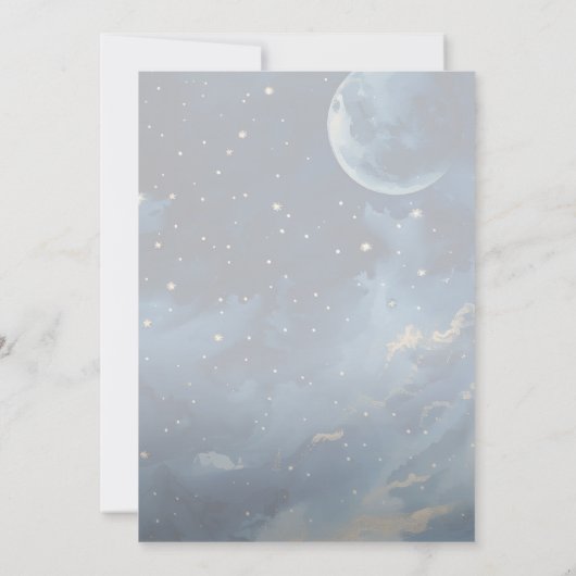 Het moderne Photo Arch Celestial Baby shower Kaart (Achterkant)