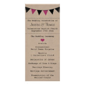 Het moderne Pink Bunting Wedding Collectie program Reclamekaart (Voorkant)