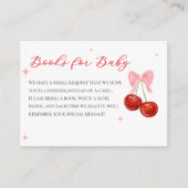 Het moderne Pink Cherry Baby shower Informatiekaartje (Voorkant)