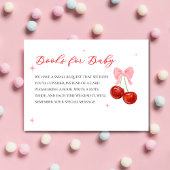 Het moderne Pink Cherry Baby shower Informatiekaartje
