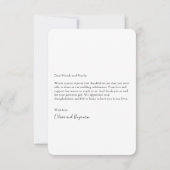 Het moderne Portret van het Berichten van de Bouw  Bedankkaart (Achterkant)