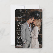 Het moderne Portret van het Berichten van de Bouw  Bedankkaart (Voorkant)