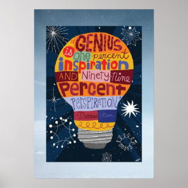 Het moderne Poster - Genius is...