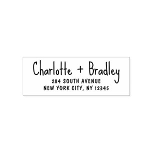 Het moderne Professionele Adres van de Terugkeer v Zelfinktende Stempel