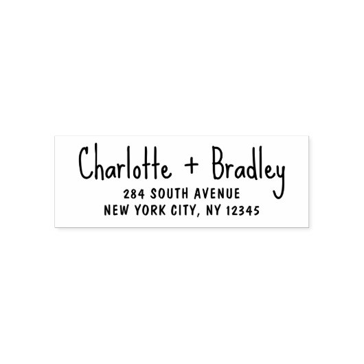 Het moderne Professionele Adres van de Terugkeer v Zelfinktende Stempel (Design)