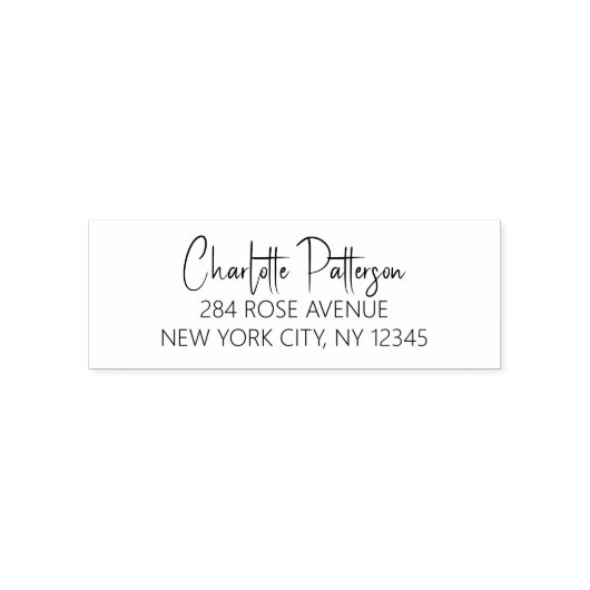 Het moderne Professionele Adres van de Terugkeer v Zelfinktende Stempel (Design)