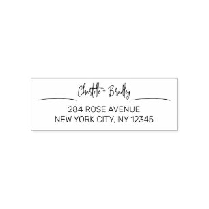 Het moderne Professionele Adres van de Terugkeer v Zelfinktende Stempel