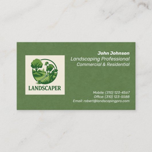 Het moderne professionele Visitekaartje van de tui (Voorkant)