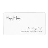 Het moderne Rapport van het Adres van de Terugkeer Etiket (Voorkant)