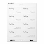 Het moderne Rapport van het Adres van de Terugkeer Etiket (Full Sheet)