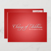 Het moderne Red Change of Address Briefkaart (Voorkant / Achterkant)