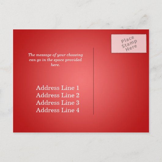 Het moderne Red Change of Address Briefkaart (Achterkant)