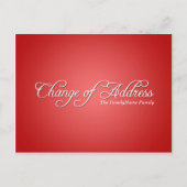 Het moderne Red Change of Address Briefkaart (Voorkant)