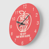Het moderne Red New York City Big Apple Grote Klok (Hoek)