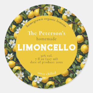 Het moderne Retro Limoncello Drink Label