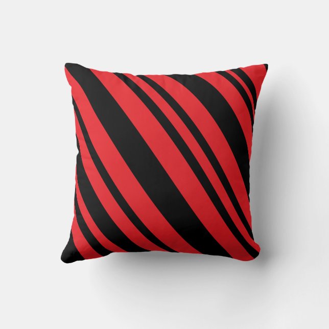 Het moderne rode en zwarte Sierkussen van de diago (Achterkant)
