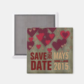 Het moderne Rode Hart van Lovers sparen de Magnet  (Voorkant / Achterkant)