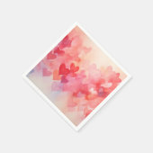 Het moderne rode Sinaasappels hartenpatroon Servet (Hoek)