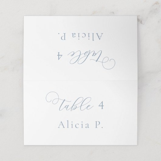 Het moderne Romance bruiloftsdiner Plaatskaartje (Buitenkant ongevouwen)