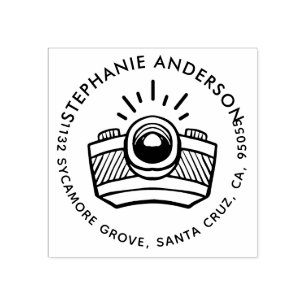 Het moderne Ronde Adres van de Terugkeer van de Ca Rubberstempel