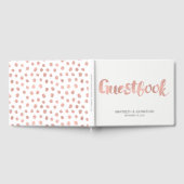 Het moderne Roos Gold Love Wedding Guest Book Gastenboek (Volledig)