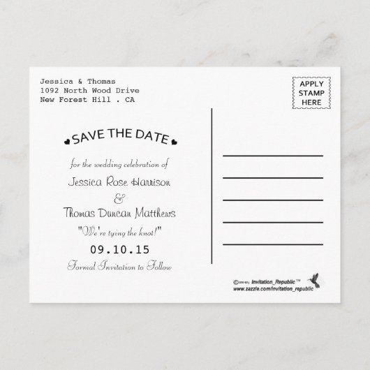 Het moderne roze Collectie van het Bunting Wedding Aankondigingskaart (Achterkant)