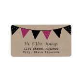 Het moderne roze Collectie van het Bunting Wedding Etiket (Voorkant)