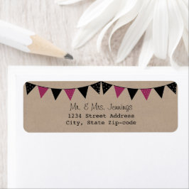 Het moderne roze Collectie van het Bunting Wedding Etiket
