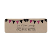 Het moderne roze Collectie van het Bunting Wedding Etiket (Voorkant)
