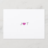 Het moderne roze Collectie van het Bunting Wedding Informatiekaartje (Achterkant)