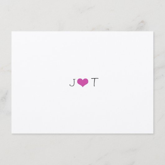 Het moderne roze Collectie van het Bunting Wedding Informatiekaartje (Achterkant)