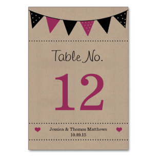 Het moderne roze Collectie van het Bunting Wedding Kaart