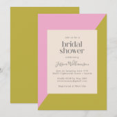 Het moderne roze en olijfvormige geometrische Vrij Kaart (Voorkant / Achterkant)