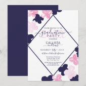 Het moderne roze Waterverf Afstuderen van de Marin Kaart (Voorkant / Achterkant)