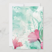 Het moderne roze Waterverf Vrijgezellenfeest Kaart (Achterkant)