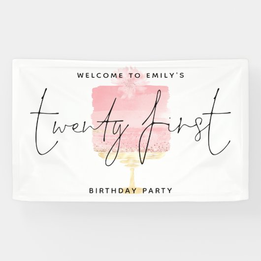 Het moderne Roze Welkome Manuscript van de Naam va Spandoek (Horizontaal)