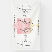 Het moderne Roze Welkome Manuscript van de Naam va Spandoek (Verticaal)