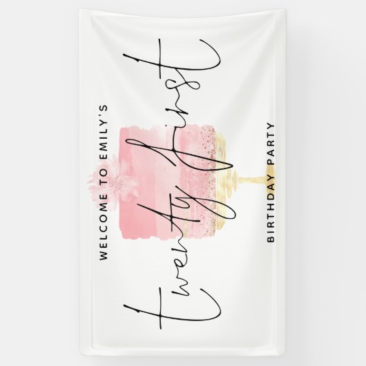 Het moderne Roze Welkome Manuscript van de Naam va Spandoek (Verticaal)